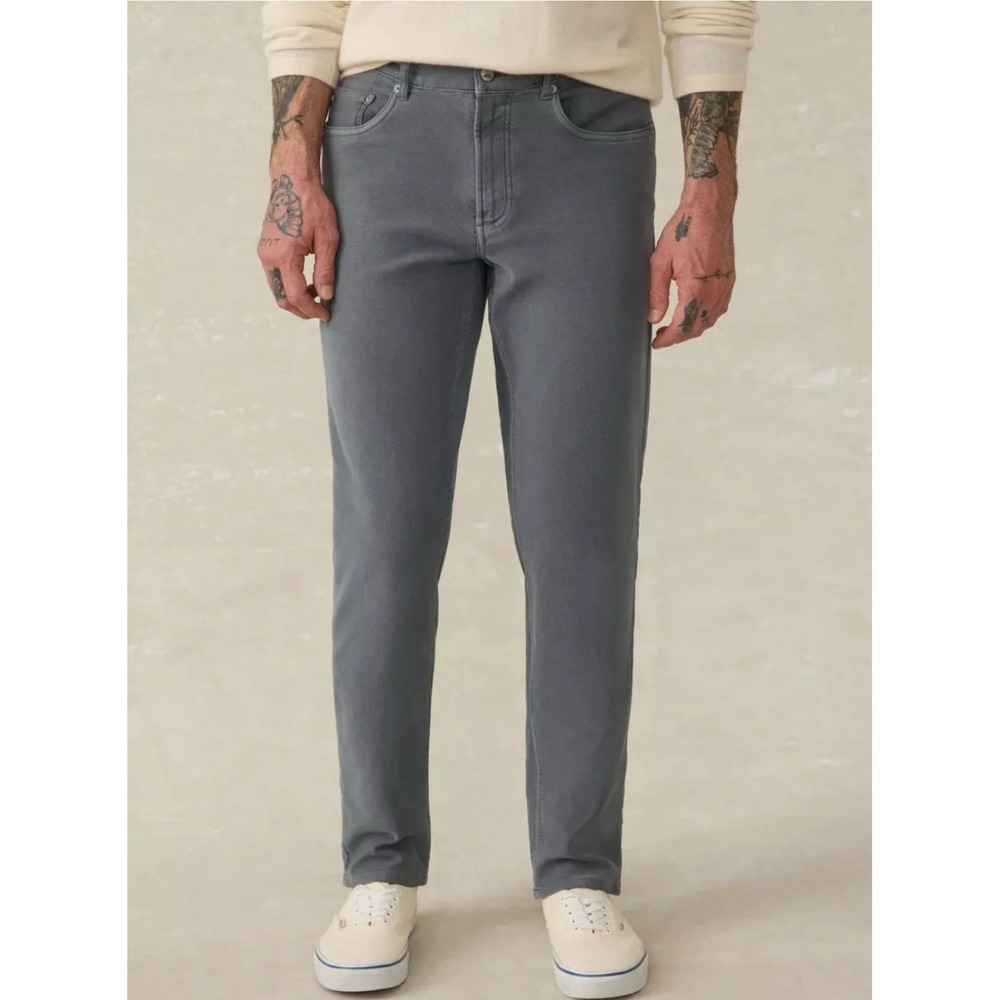 Faherty Stretch Terry 5 Pocket Pant Slate Size 31‎
